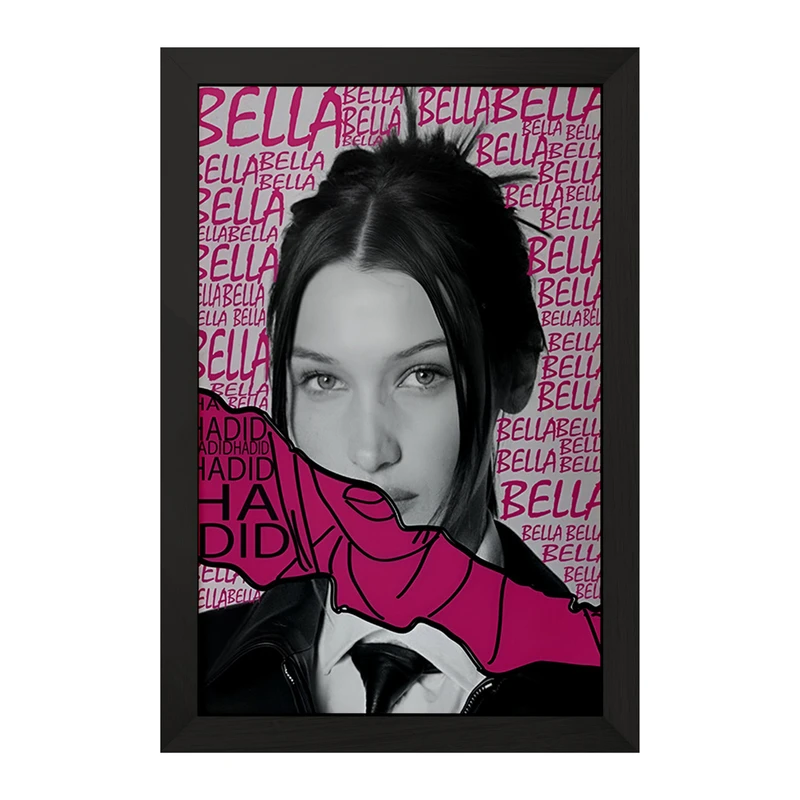 تابلو خندالو مدل بلا حدید (Bella Hadid) کد F3860