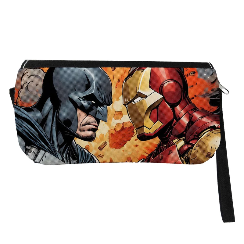 جامدادی مدل دوزیپ طرح بتمن و مرد آهنی کد NI1446