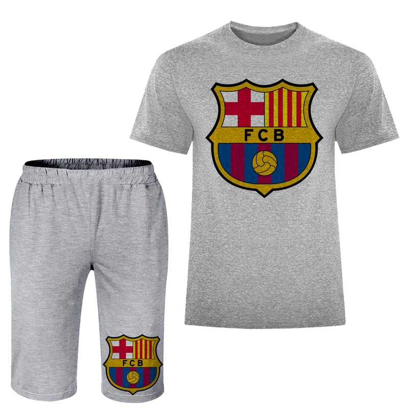 ست تی شرت و شلوارک مردانه مدل بارسلونا A49