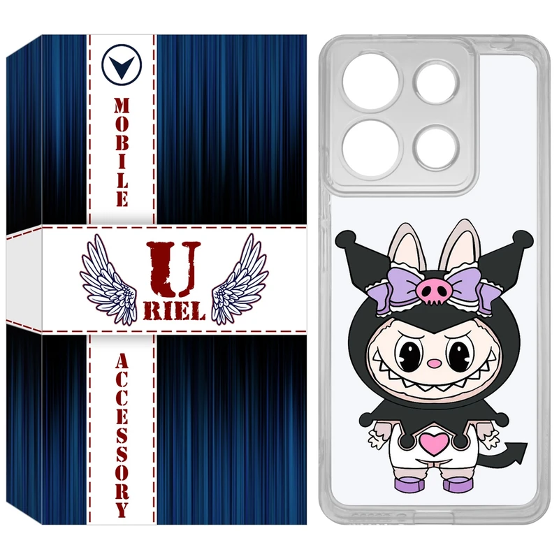 کاور یوریل مدل Clear کد 137 طرح لبوبو Labubu مناسب برای گوشی موبایل شیائومی Redmi Note 13 4G