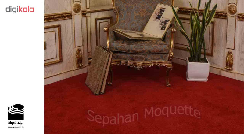 موکت سپاهان موکت طرح تافتینگ کات پایل قرمز کد 083