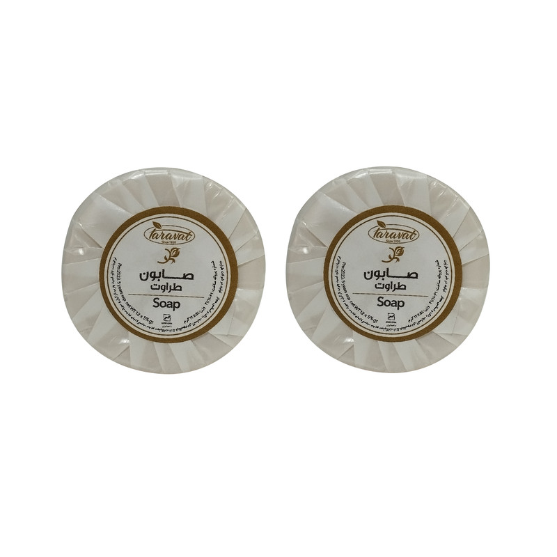 صابون شستشو طراوت مدل هتلی وزن 12 گرم بسته 2 عددی