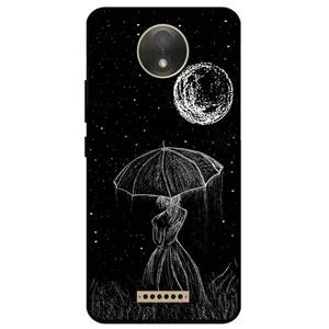 Megafone Girl and Moon 1369 Cover For Motorola Moto C