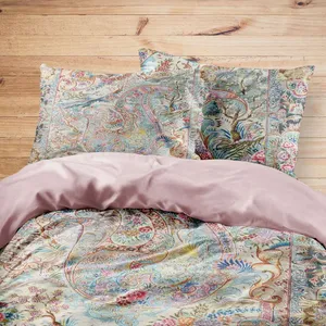 سرویس روتختی مدوپد طرح فرش قم یته‌جقه عکسی مدل C-Ghom060 یک نفره 4 تکه