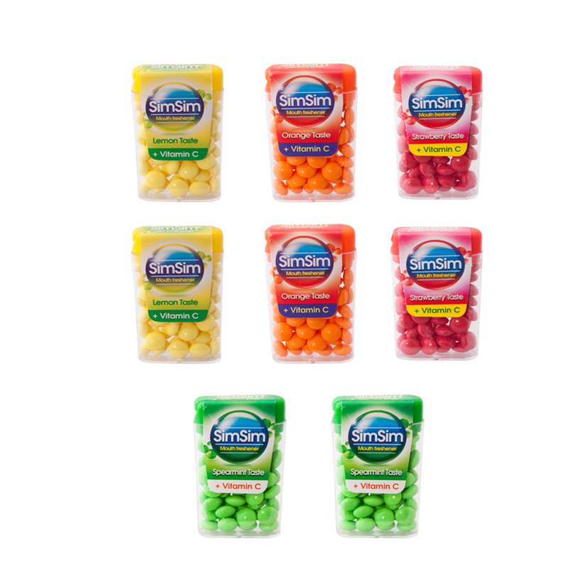 قرص خوشبو کننده دهان سیم سیم مدل +C مجموعه 8 عددی قرص خوشبو کننده دهان سیم سیم مدل +C مجموعه 8 عددی