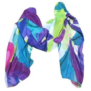 شال زنانه اچ اند ام مدل گلدار ابرنگی