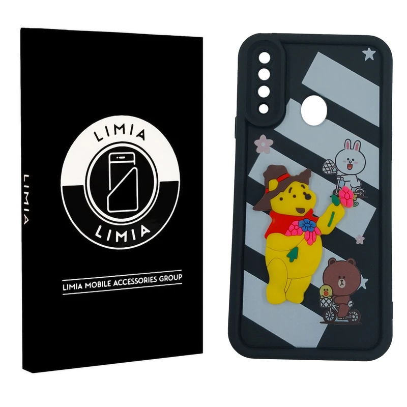 کاور لیمیا مدل سولید لنزدار طرح عروسکی برجسته مناسب برای گوشی موبایل سامسونگ Galaxy A20s