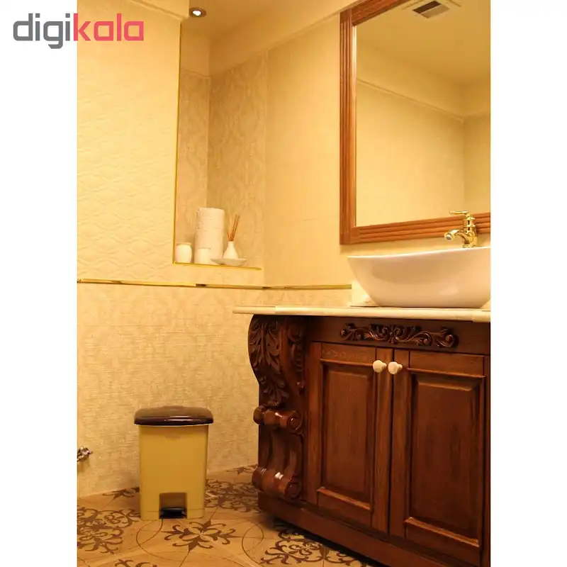 سطل زباله پدالی ممتاز پلاستیک مدل 720 ظرفیت 15 لیتری