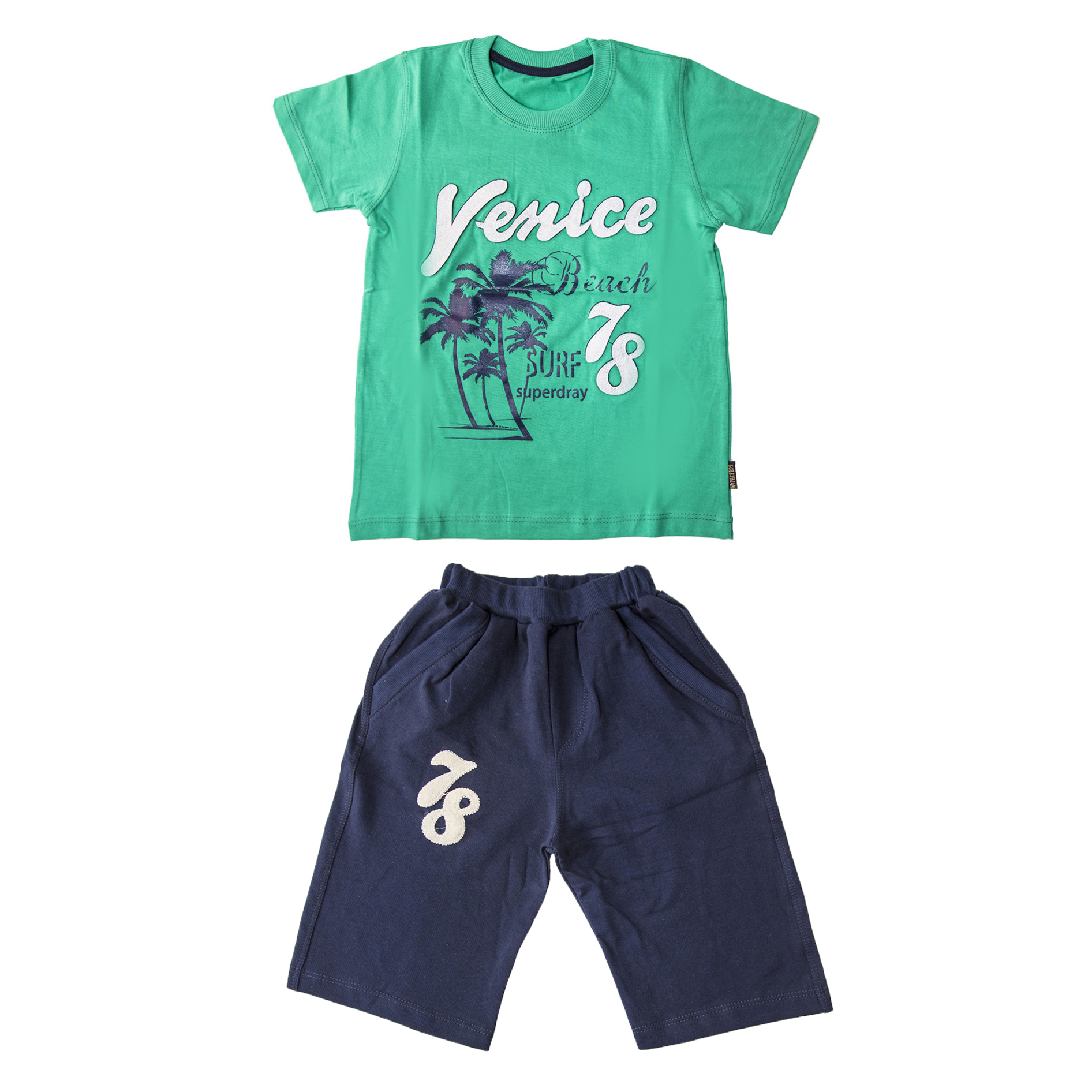 ست تیشرت و شلوارک پسرانه طرح 78 کد 6