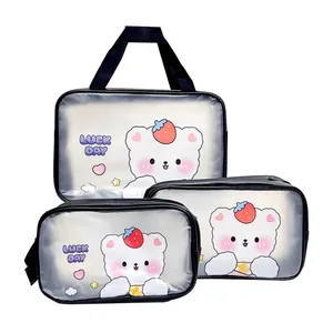 کیف لوازم آرایش زنانه کد 0087 بسته 3 عددی