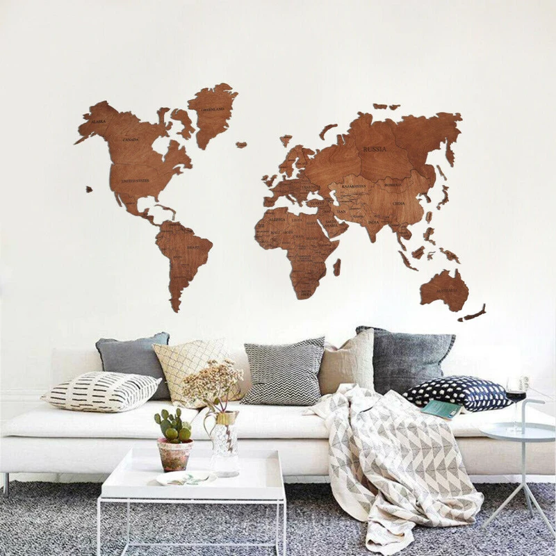 استیکر دیواری طرح نقشه جهان کد 2021 مجموعه 26 عددی