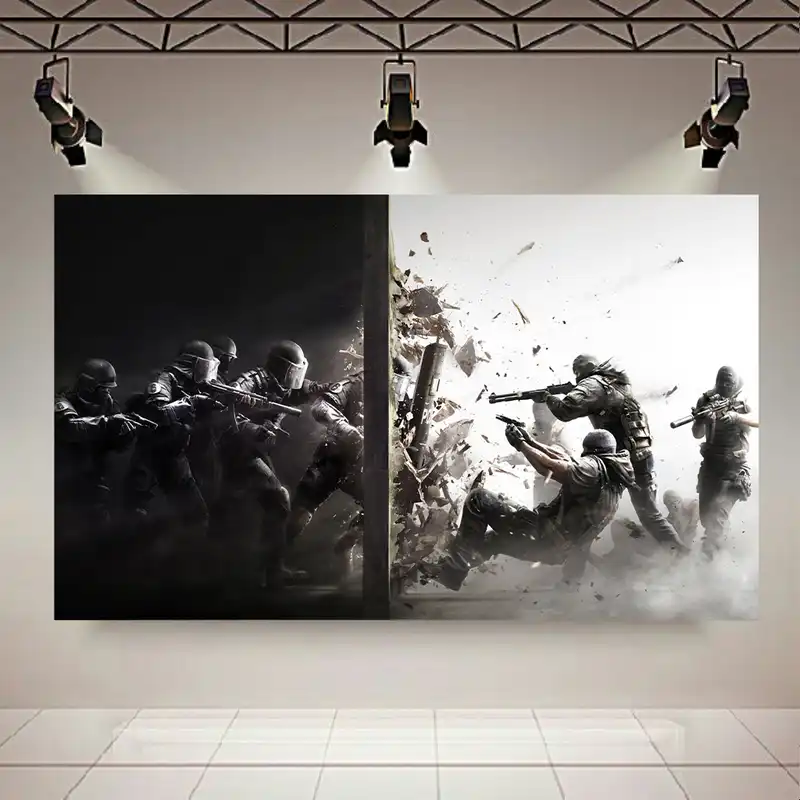 پوستر طرح گیم Rainbow Six مدل Siege Holding Rifle کد AR22090