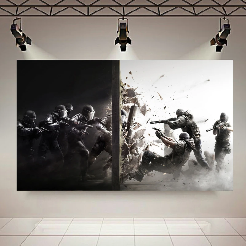 تابلو بوم طرح گیم Rainbow Six مدل Siege Holding Rifle کد AR2871