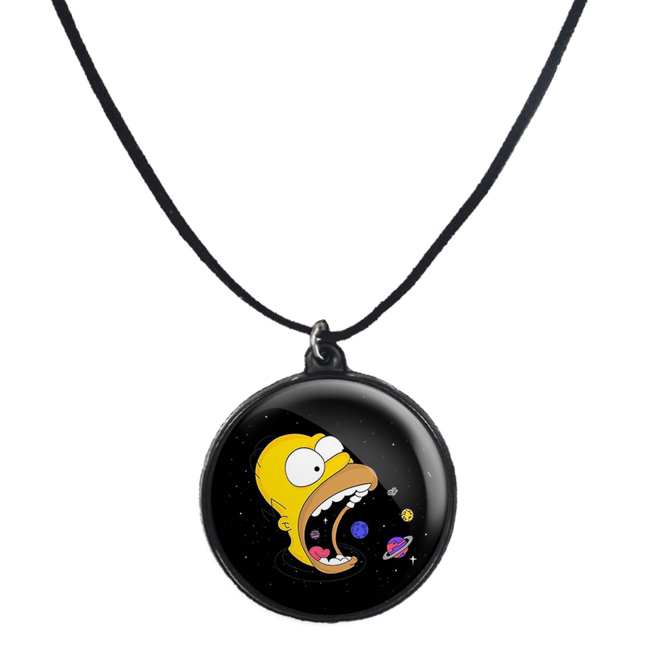 گردنبند پرمانه طرح سیمپسون ها کد pmb.1770 مدل دو طرفه