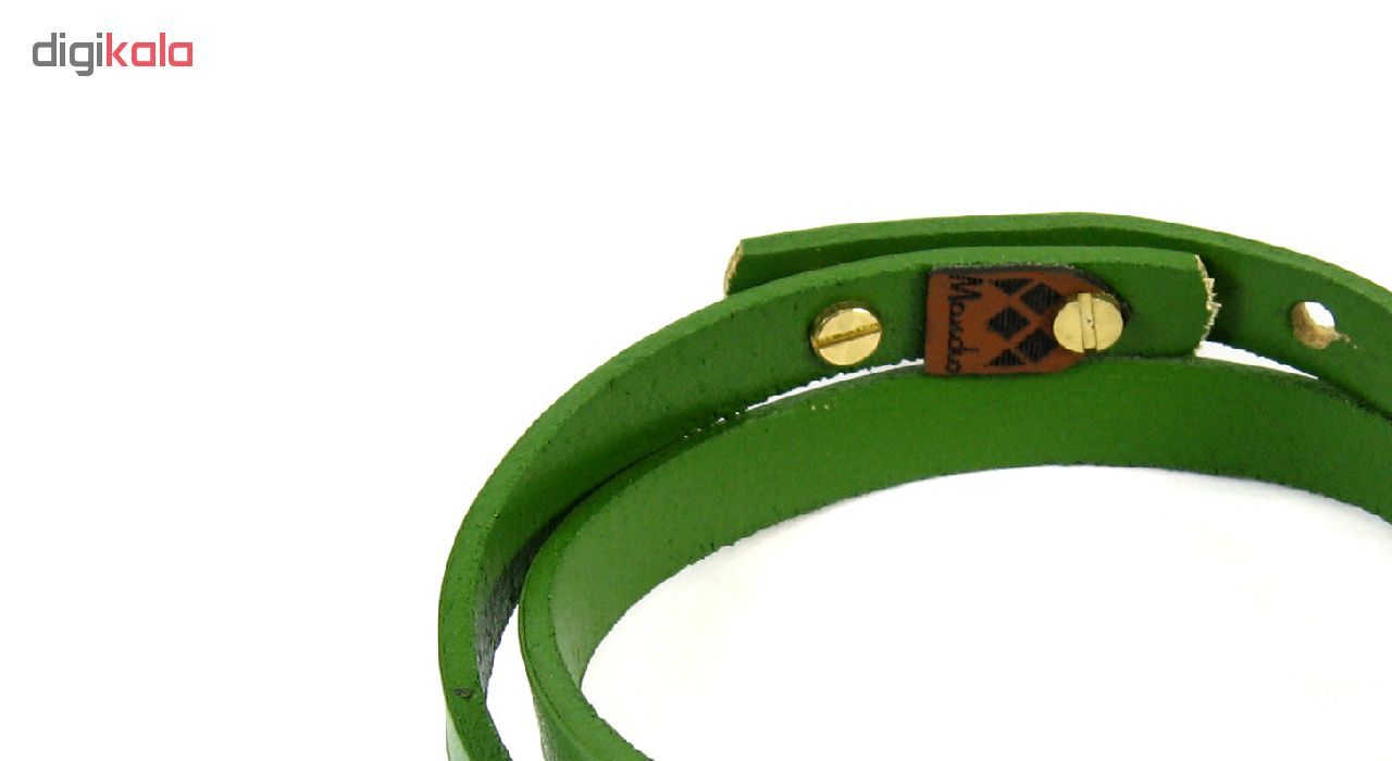 دستبند طلا 18عیار زنانه مردانه مانچو مدل bfg066 -  - 3