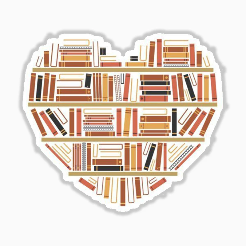 استیکر لپ تاپ و موبایل بووم طرح قفسه کتاب کد M9