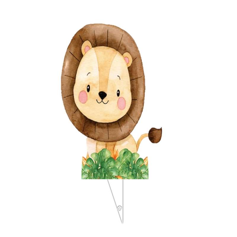  تاپر تولد مدل حیوانات جنگل طرح شیر آبرنگی