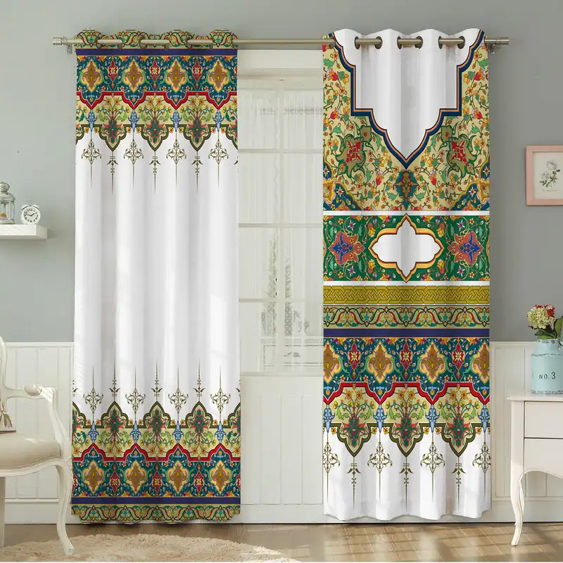 پرده نیروانا طرح  سنتی مدل هازان کد 4031 سایز 140×280 سانتی متر