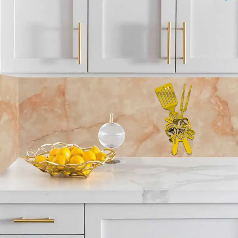 آینه پلکسی گلس دکوماتوس طرح کفگیر و چنگال مدل Kit 120