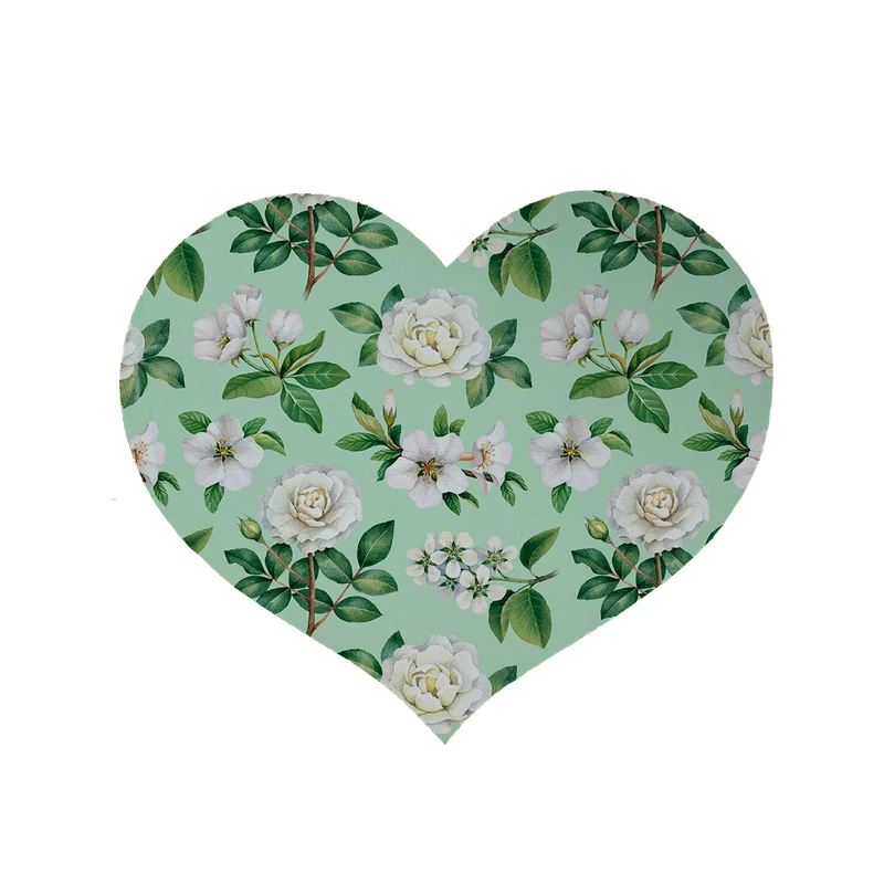 پادری مدل قلب طرح گل کد 5908 سایز 90x90 سانتی متر