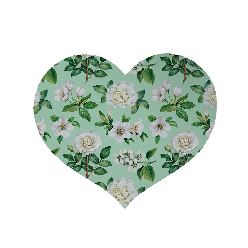 پادری مدل قلب طرح گل کد 5908 سایز 90x90 سانتی متر