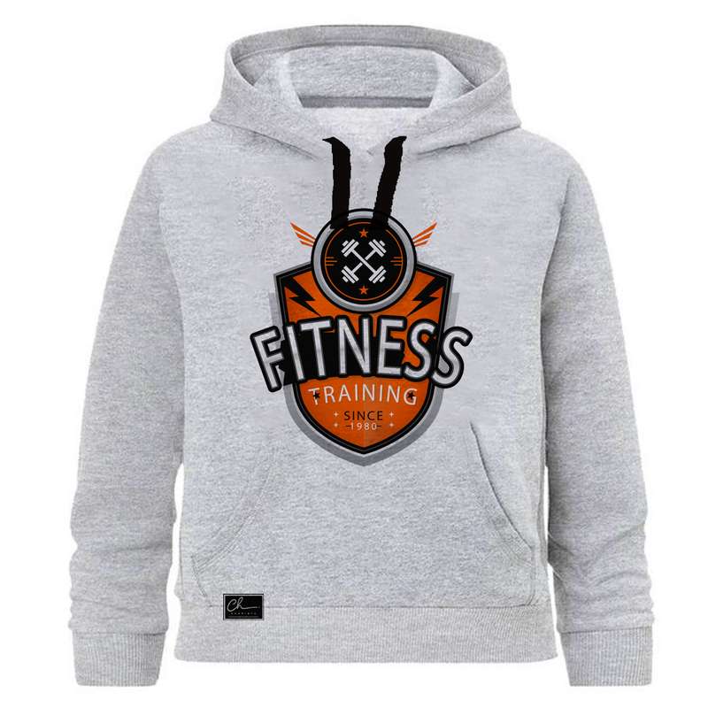   هودی پسرانه چاپیستا طرح فیتنس کد J59 رنگ طوسی