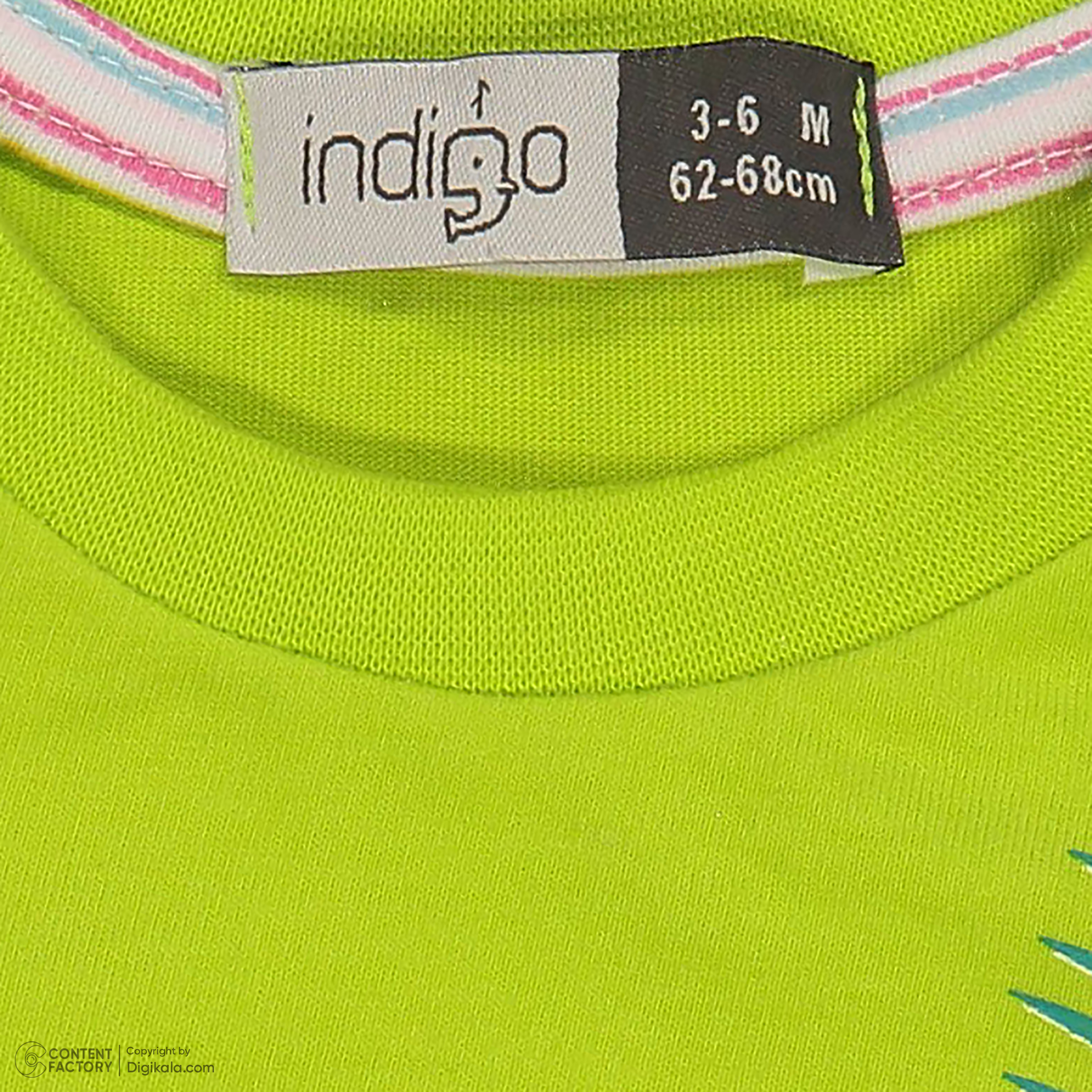 سرهمی نوزادی پسرانه ایندیگو مدل 421140 رنگ سبز -  - 5