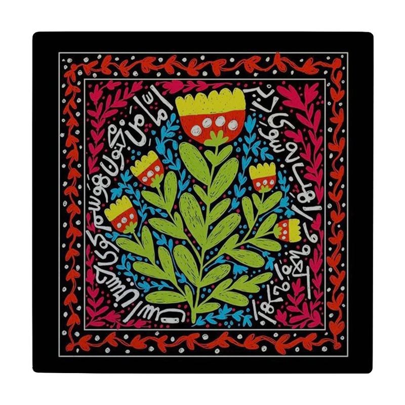 زیر لیوانی طرح گل و بوته کد    2252170_19