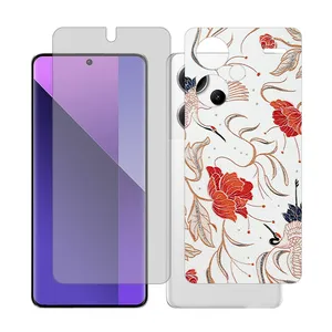 Glass Together model transparent Screen Protector Suitable for Xiaomi Redmi Note 13 Pro Plus Mobile Phone with Back cover sticker