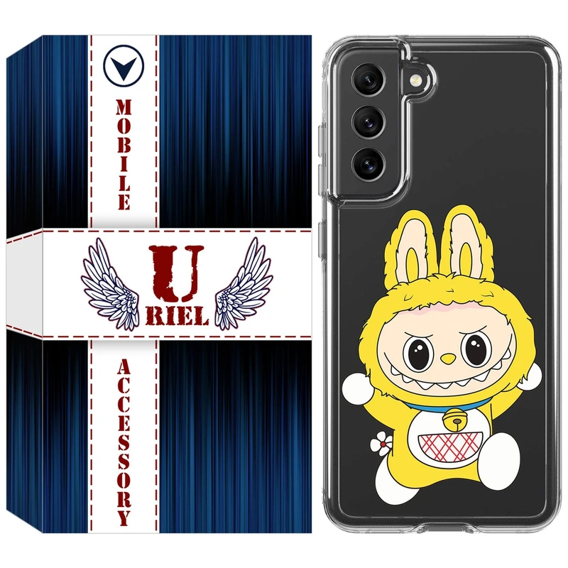 کاور یوریل قاب مدل Clear کد 122 طرح لبوبو Labubu مناسب برای گوشی موبایل سامسونگ Galaxy S21 FE
