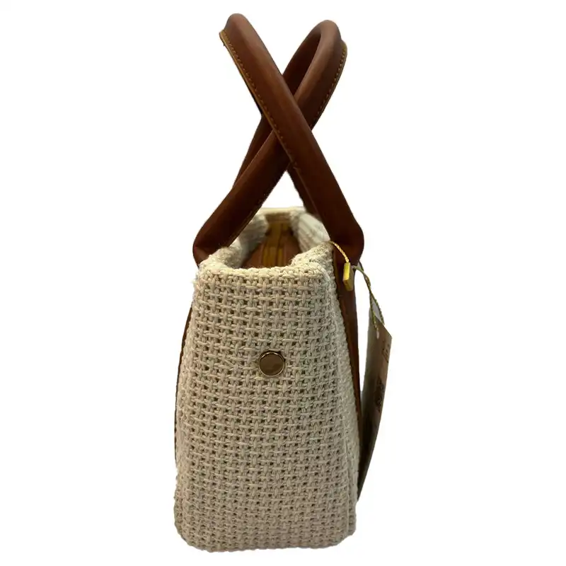 کیف دستی بافتنی زنانه مدل کنفی