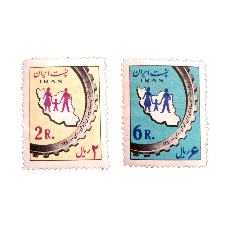 تمبر یادگاری مدل بیمه های اجتماعی کد IR1904 مجموعه 2 عددی