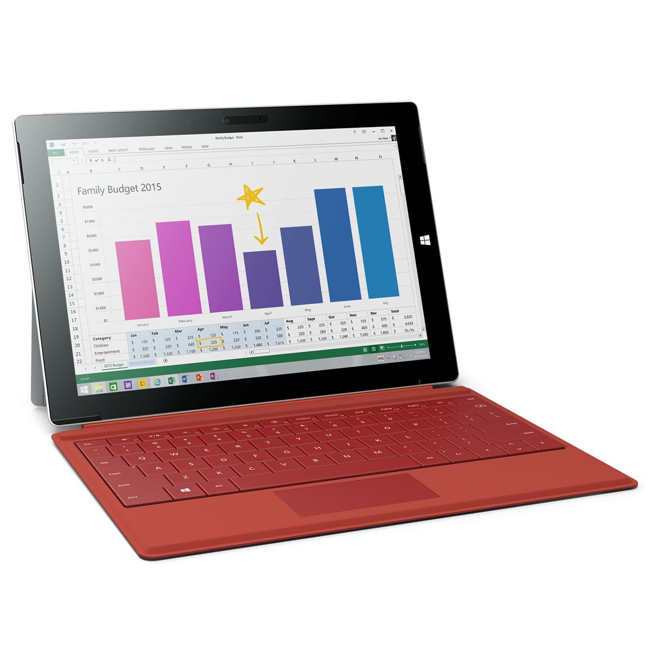 تبلت مایکروسافت مدل Surface 3 - A به همراه کیبورد ظرفیت 128 گیگابایت