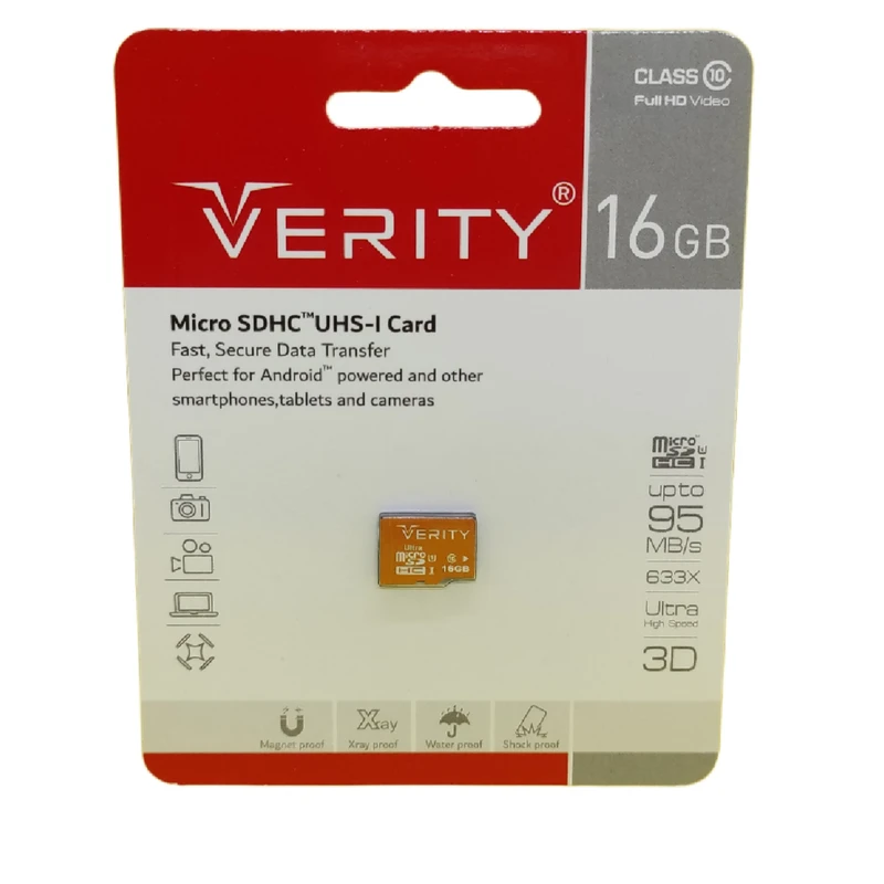 کارت حافظه microSDHC وریتی مدل Final 600X کلاس 10 استاندارد UHS-I U1 سرعت 90MBps ظرفیت 16 گیگابایت عکس شماره 1