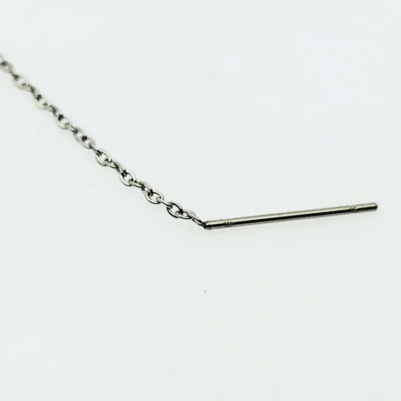 گوشواره زنانه مدل بخیه ای طرح ضربان کد 480GUZ