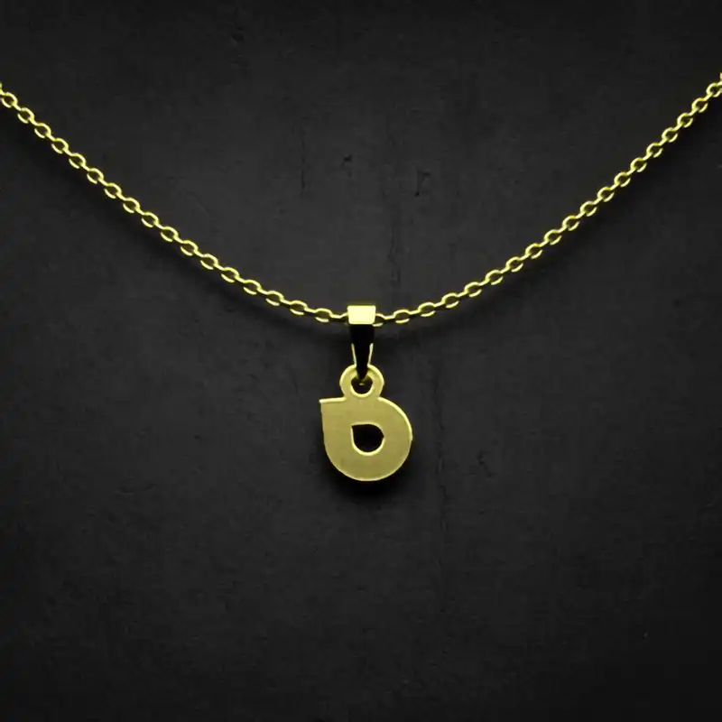 گردنبند طلا 18 عیار زنانه مدوپد مدل حرف ه کد I3-1-1587