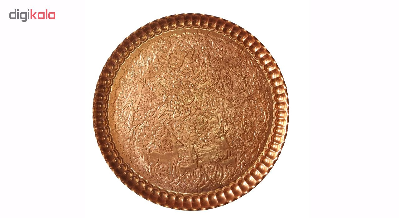 سینی مسی طرح آهو قطر 56 سانتی متر