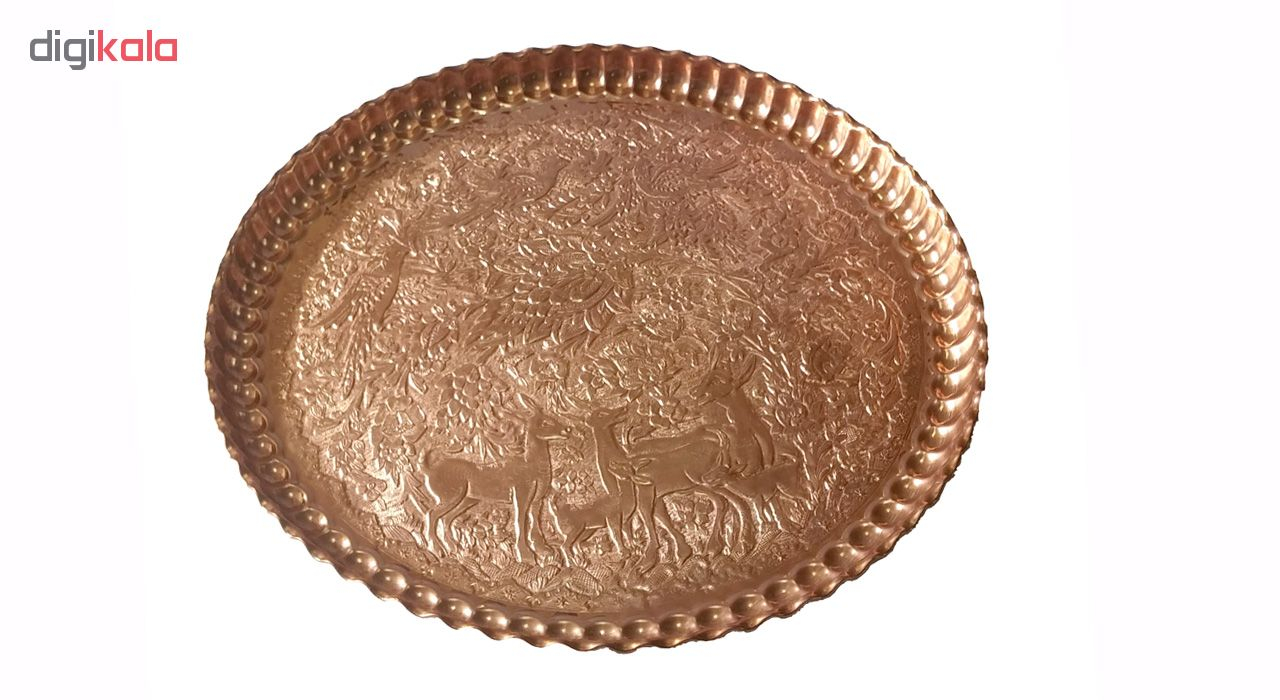 سینی مسی طرح آهو قطر 56 سانتی متر