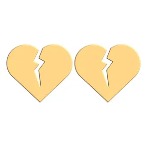 گوشواره طلا 18 عیار زنانه فرشته طرح قلب WEL-000309