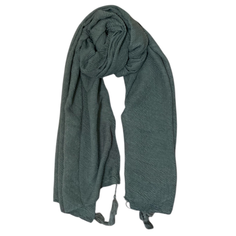 شال زنانه مدل پلیسه منگوله دار کد 0079