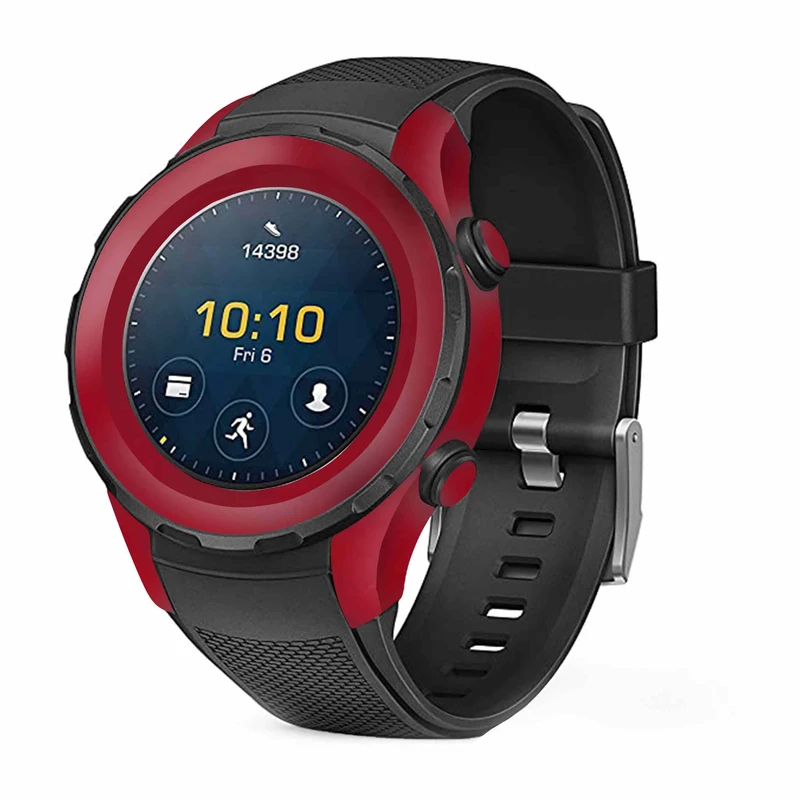 برچسب ماهوت طرح Matte-Warm-Red مناسب برای ساعت هوشمند هوآوی Watch 2