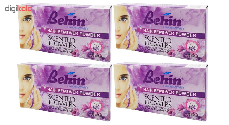 پودر موبر بهین مناسب برای بانوان حجم 100 گرم بسته 4 عددی