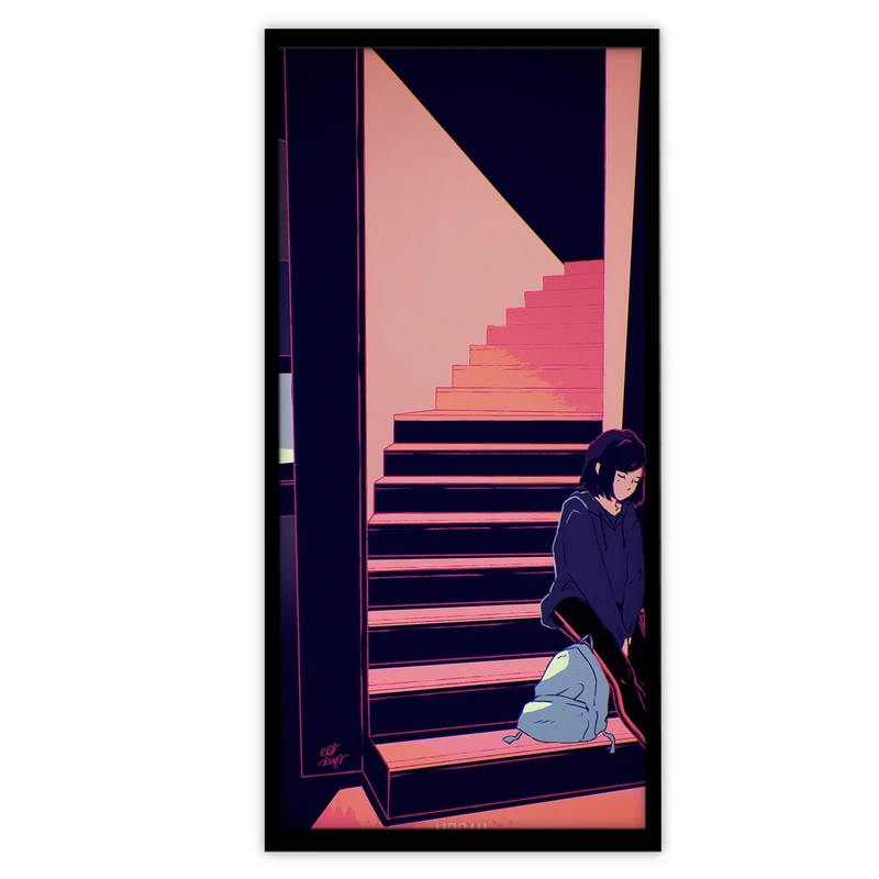 تابلو بکلیت طرح گرافیکی تنهایی مدل B-S3613