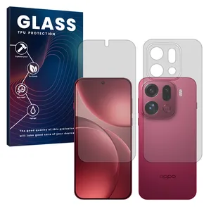 Glass Matte Hydrogel Screen Protector for Oppo Find X9 mobile phone along with the back protector