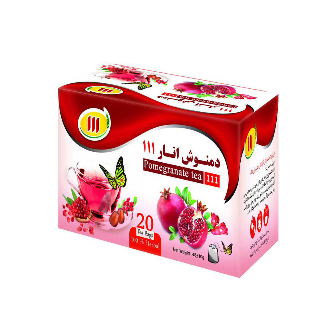دمنوش انار 111 بسته 20 عددی