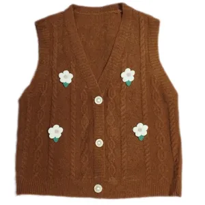 جلیقه زنانه مدل گل برجسته