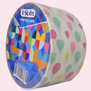 چسب نواری استورم طرح بادکنک عرض 5 سانتی متر