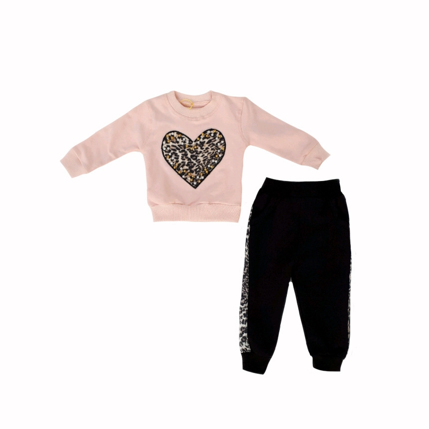 ست سویشرت و شلوار نوزادی مدل قلب کد 908