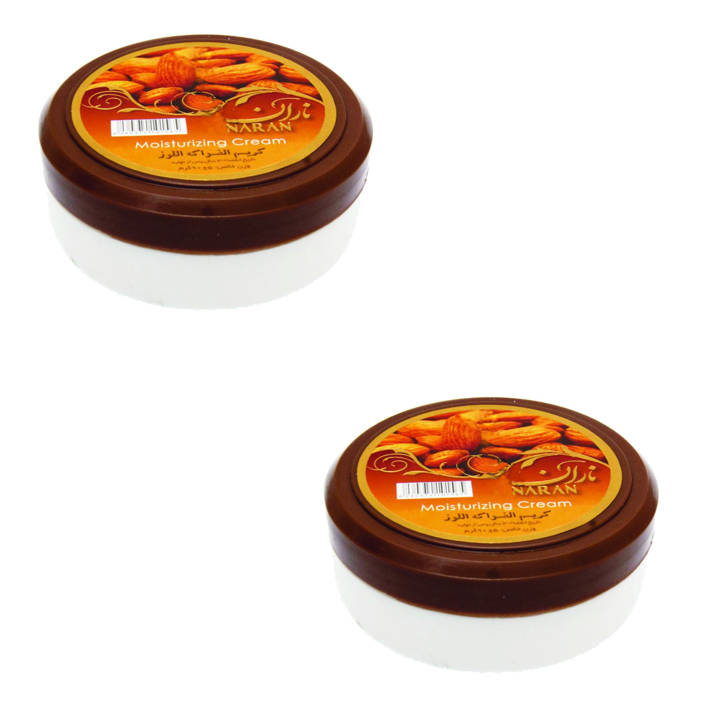 کرم مرطوب کننده ناران مدل بادام وزن 90 گرم مجموعه 2 عددی