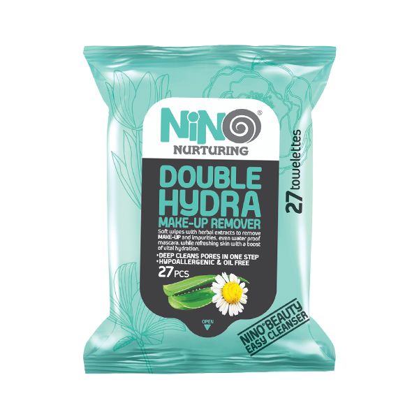 دستمال مرطوب پاک کننده آرایش نینو مدل Double Hydra بسته 27 عددی به همراه دستمال مرطوب پاک کننده آرایش نینو مدل EYE بسته 45 عددی -  - 2